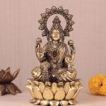 Brass Superfine Lakshmi Idol - 8" Height